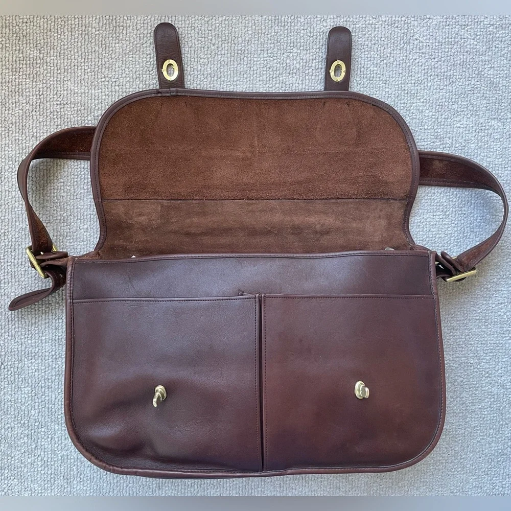 Vintage 80s Coach Musette Bag, Mocha - Picture 9 of 16